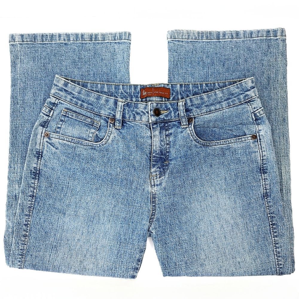 VTG 90s Y2K Lee One True Fit Jeans High-Rise Medium Wash (30" Waist) - Picture 7 of 10
